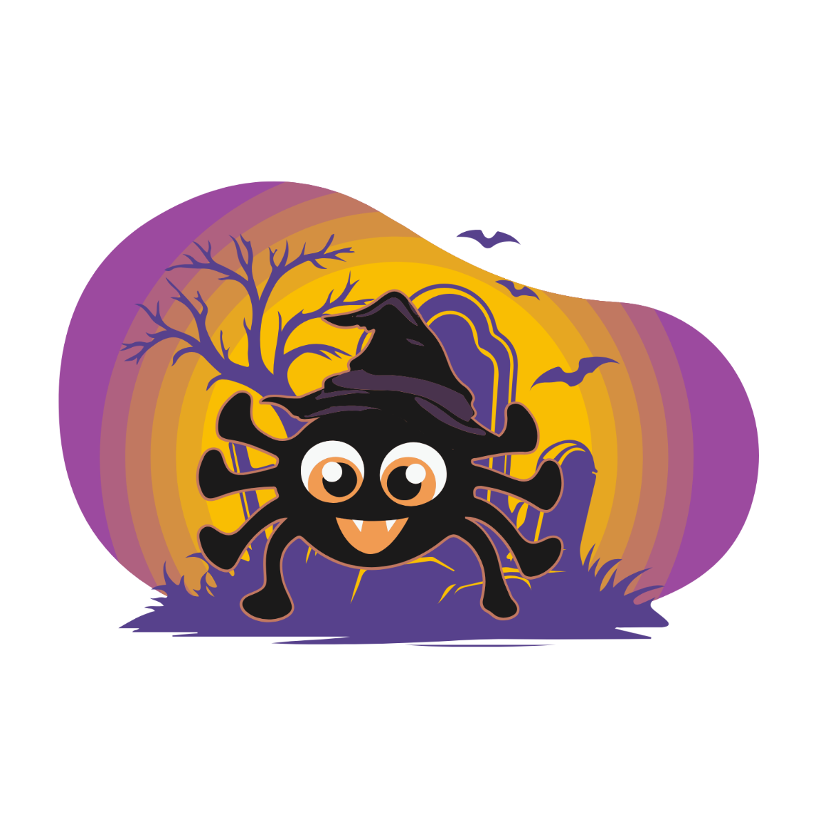 Free Halloween Spider Clipart Template