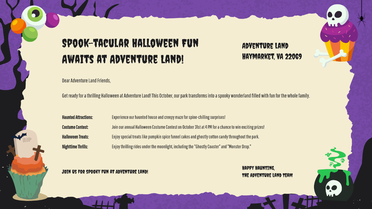 Halloween Email Background Template