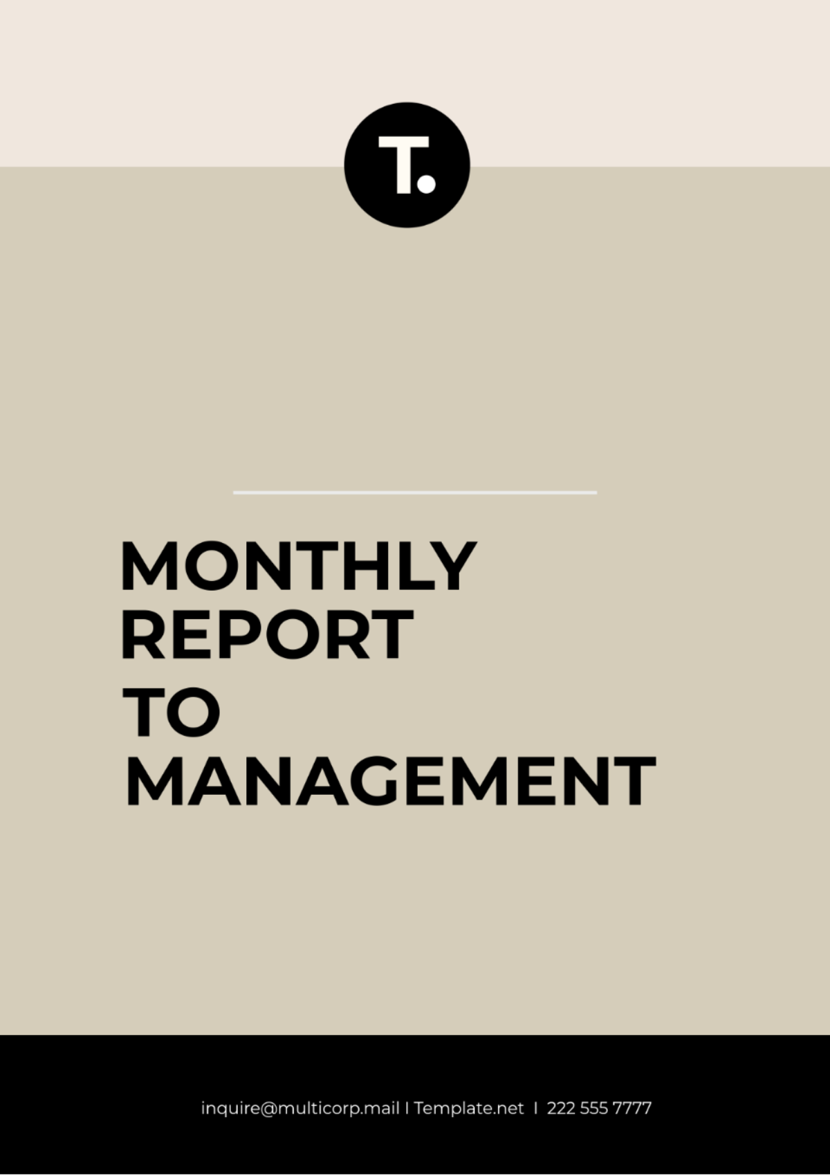 Monthly Report to Management Template - Edit Online & Download