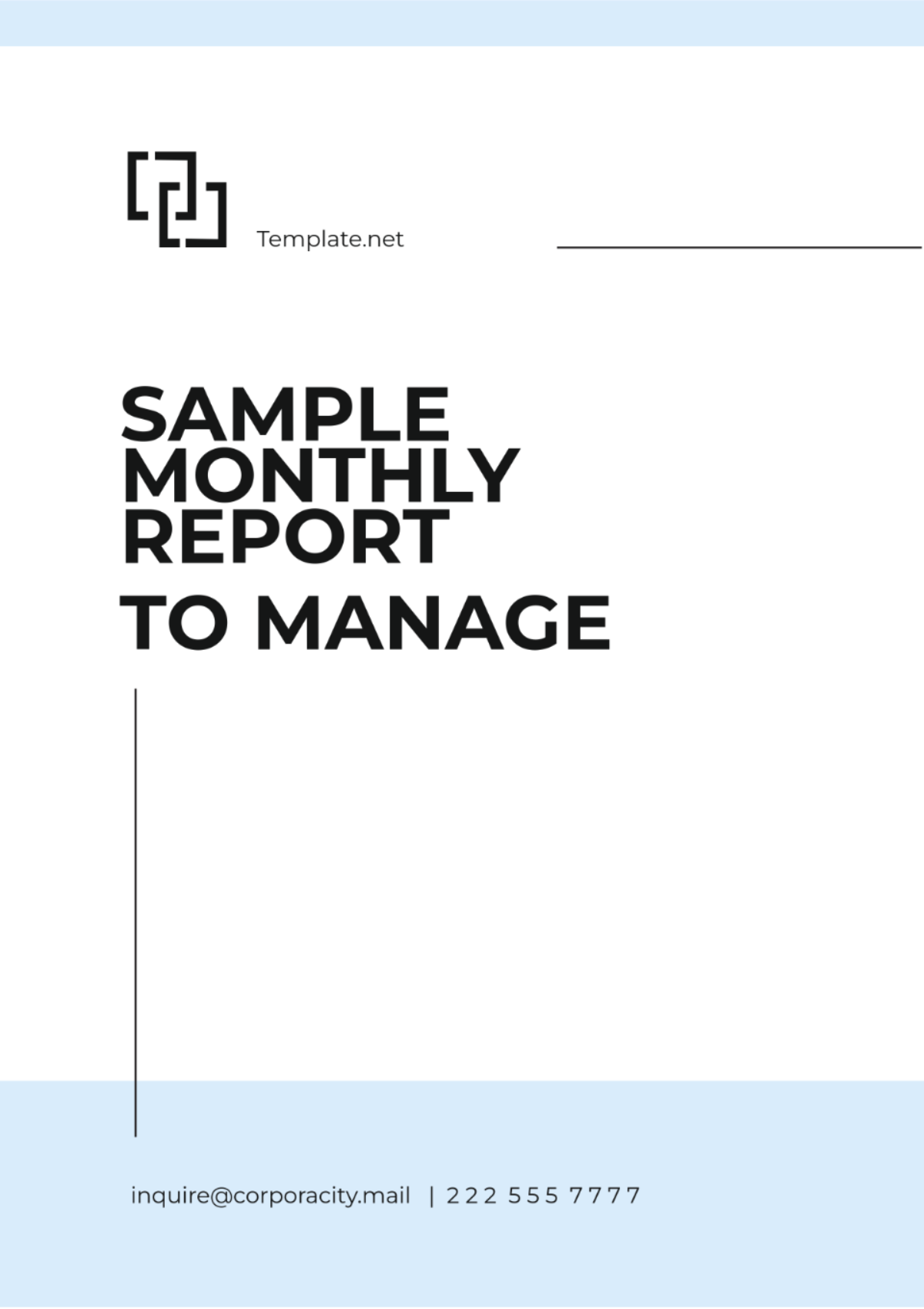 Sample Monthly Report to Manage Template - Edit Online & Download