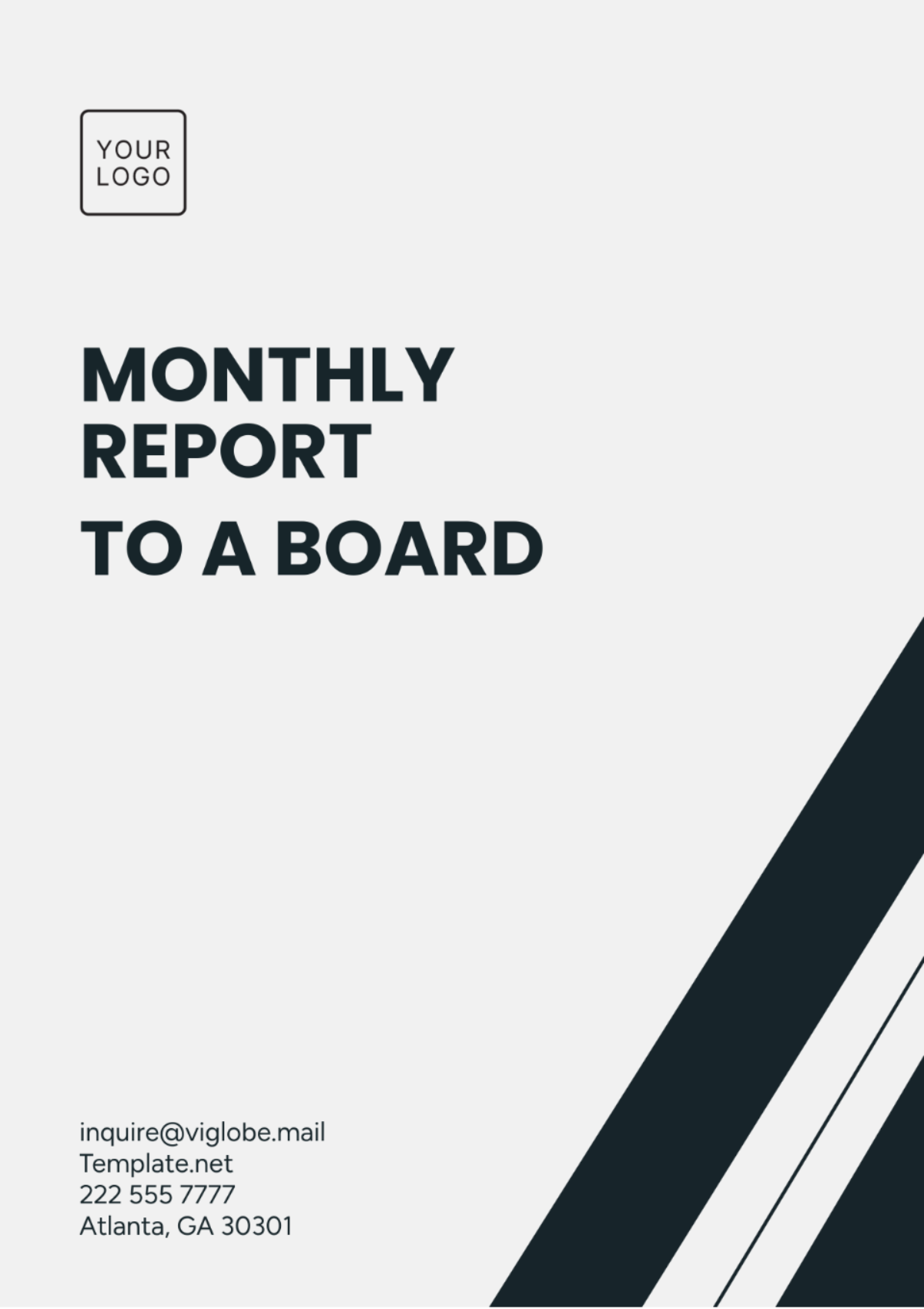 Monthly Report to a Board Template - Edit Online & Download