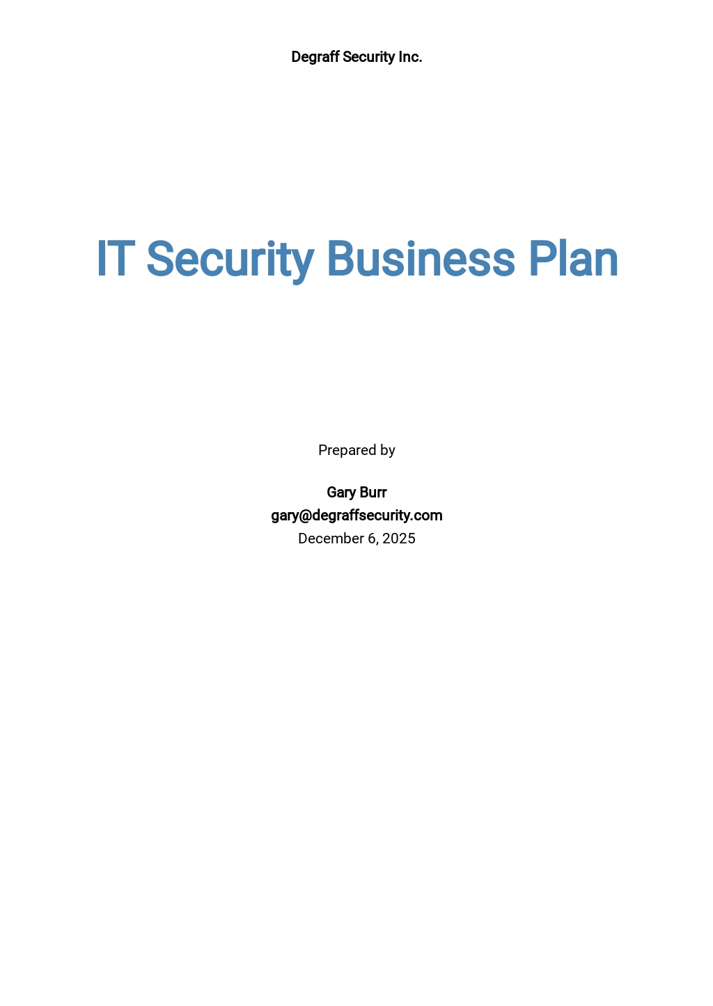 14+ FREE Security Plan Templates [Edit & Download]