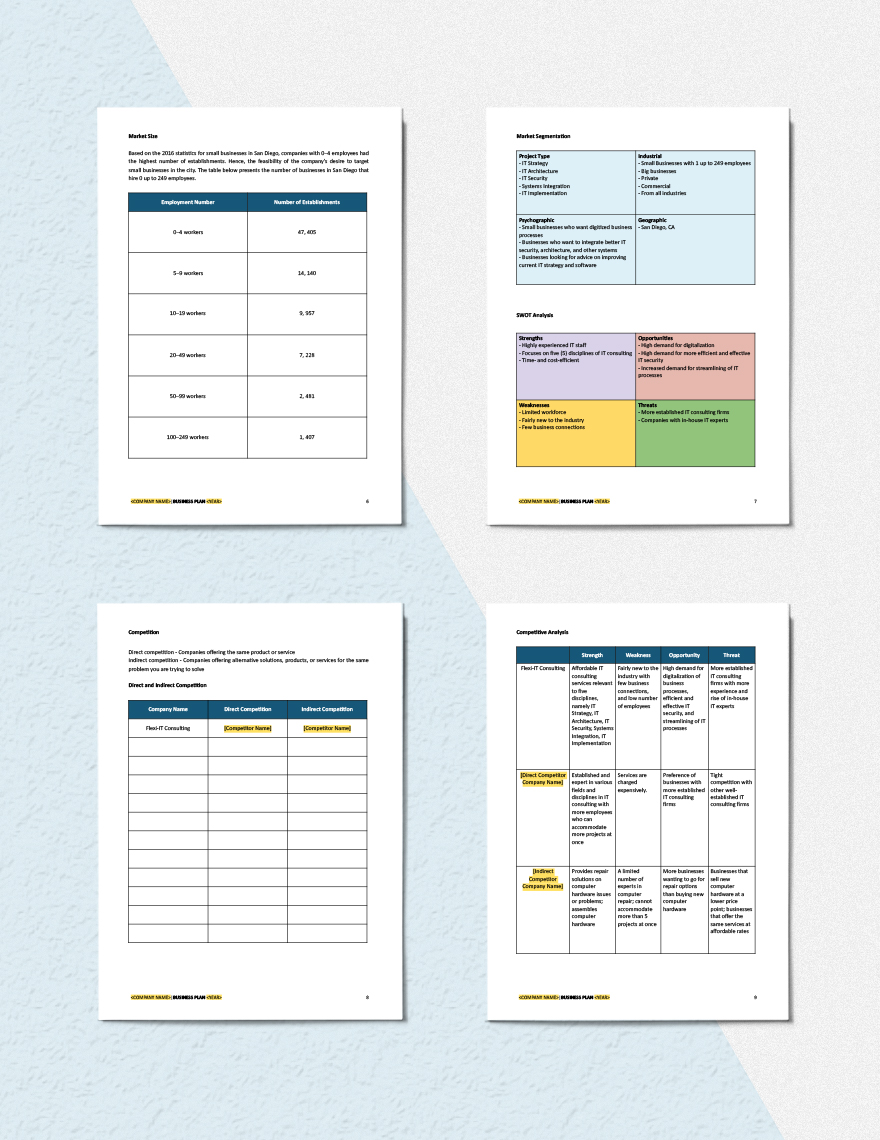 IT Consulting Business Plan Template