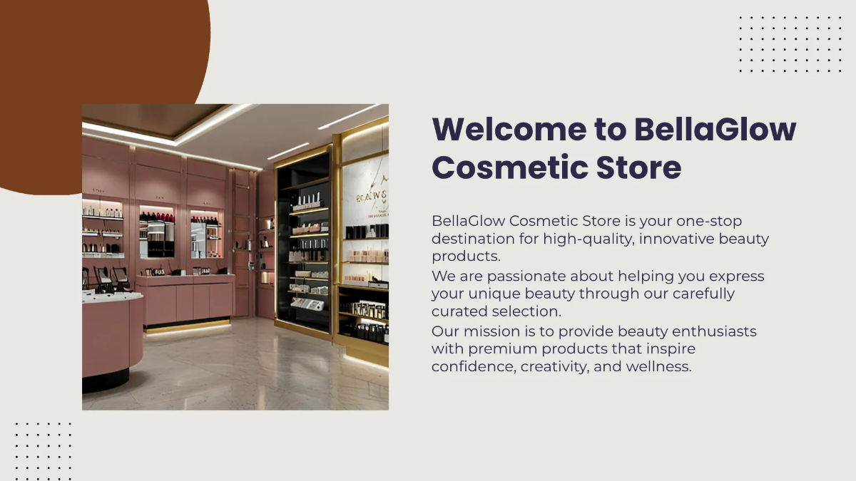 Free Cosmetic Store Presentation Template to Edit Online