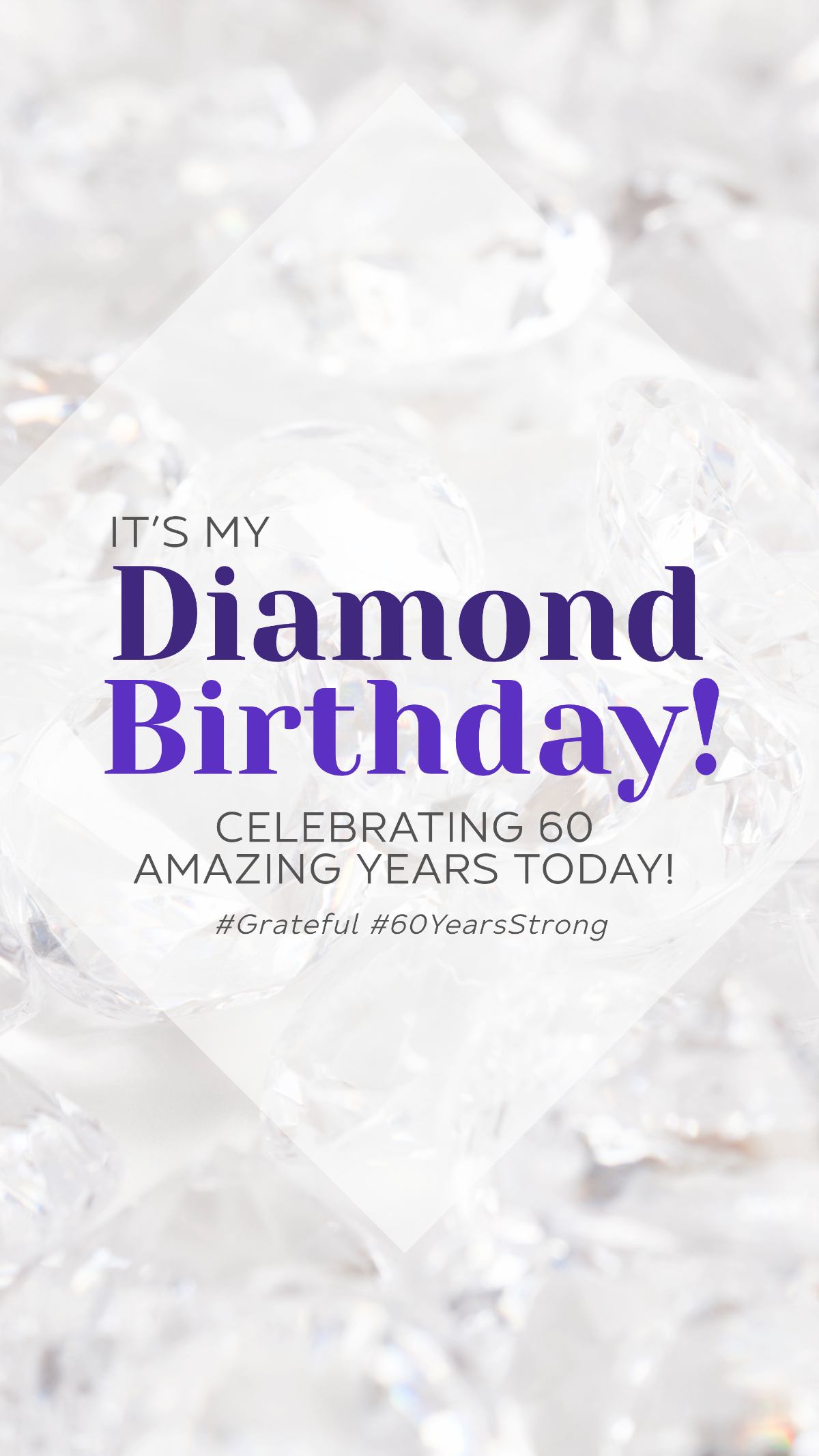 Diamond Birthday Instagram Story Template - Edit Online & Download