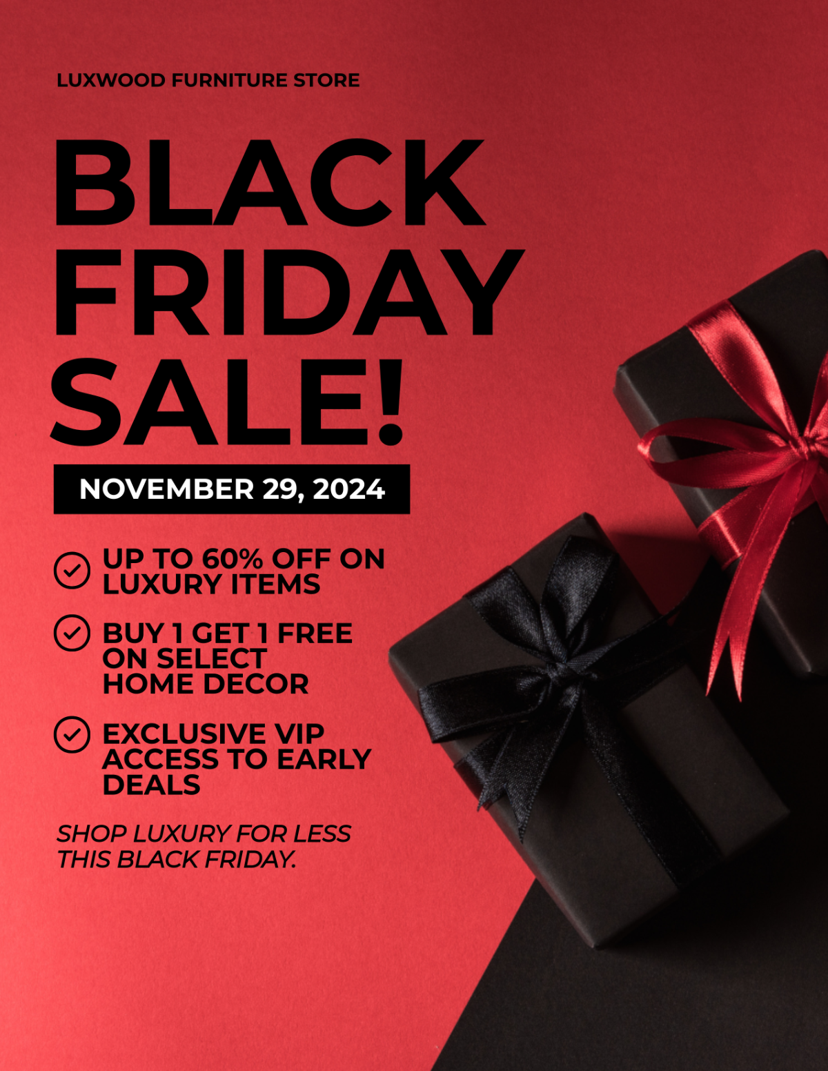 Elegant Black Friday Flyer Template - Edit Online & Download