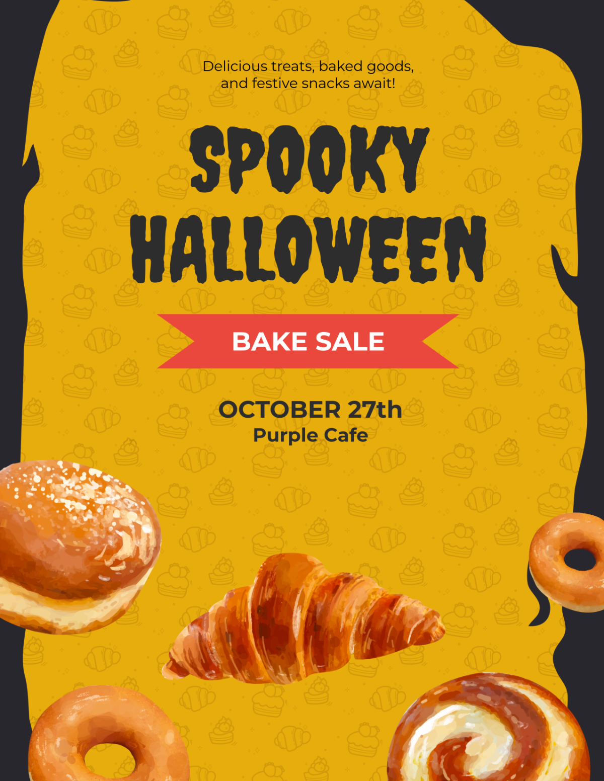 Halloween Bake Sale Flyer Template - Edit Online & Download