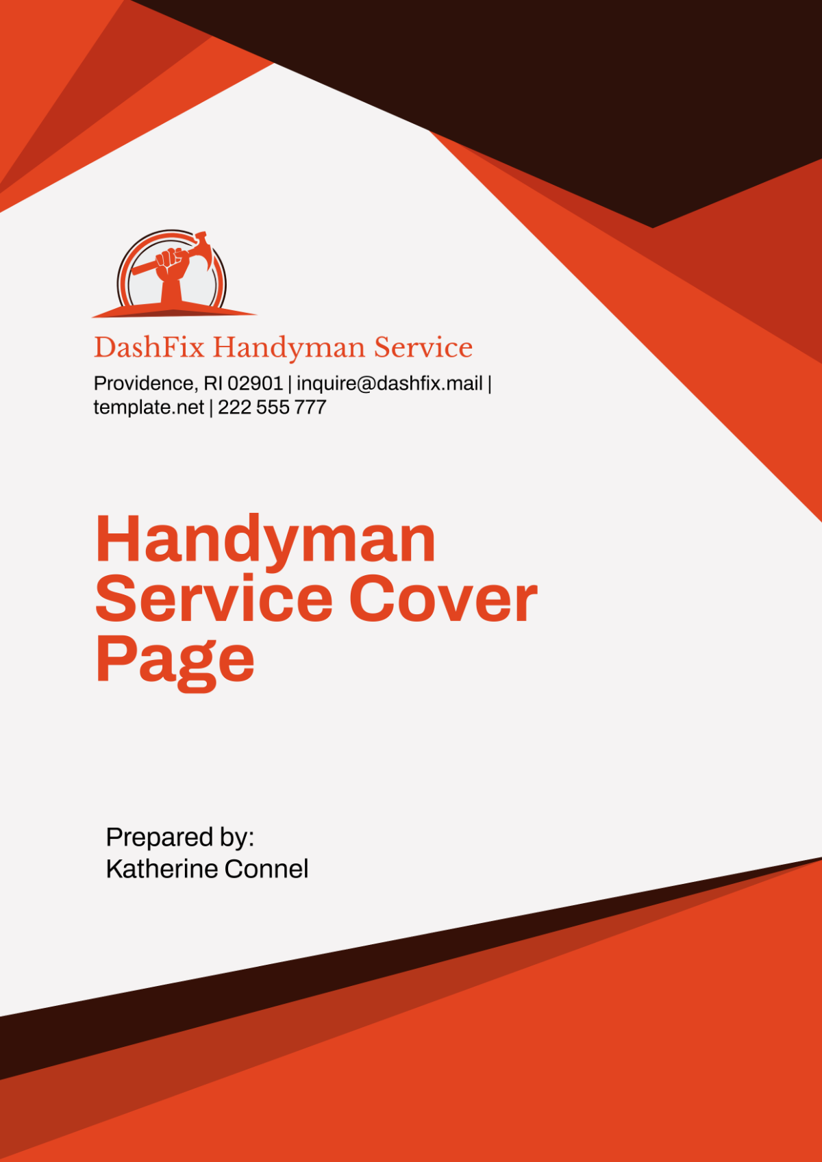 Handyman Service Cover Page