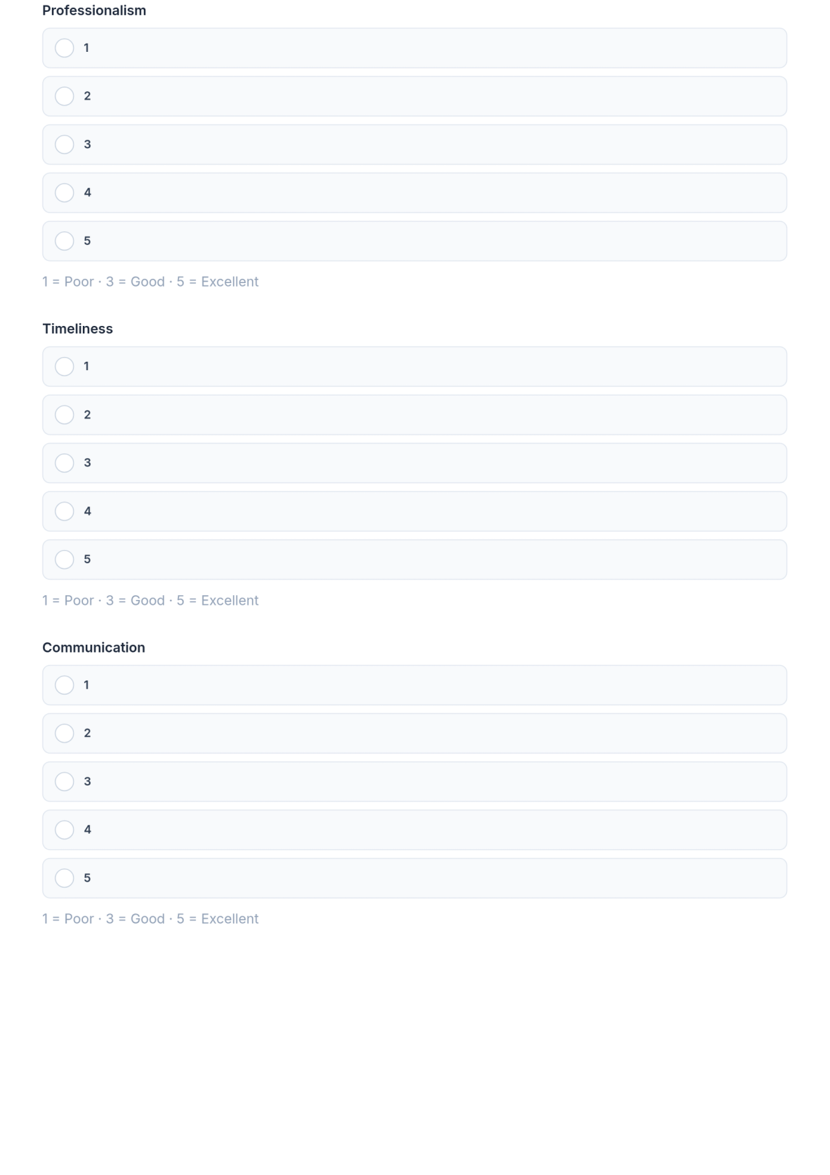 Free Contractor Review Form Template & AI Contractor Review Form Maker Free Contractor Review Form Template & AI Contractor Review Form Maker