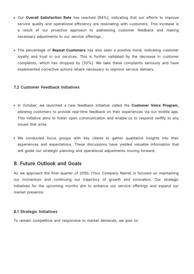 Free Logistics Company Monthly Report Template to Edit Online