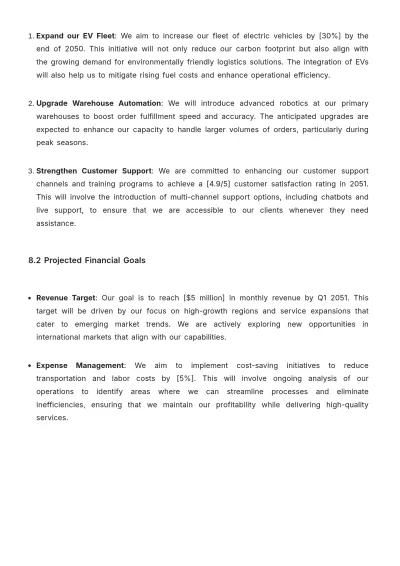 Free Logistics Company Monthly Report Template to Edit Online