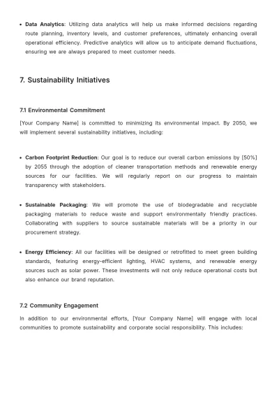 Free Logistics Company Transport Plan Template to Edit Online