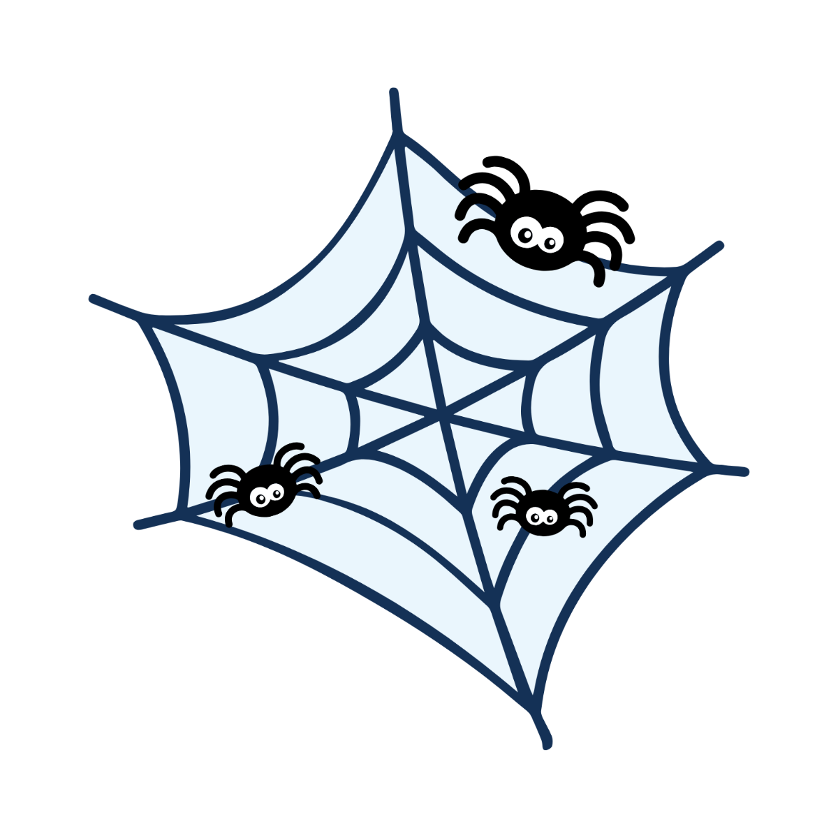 Free Spider Web Halloween Clipart Template