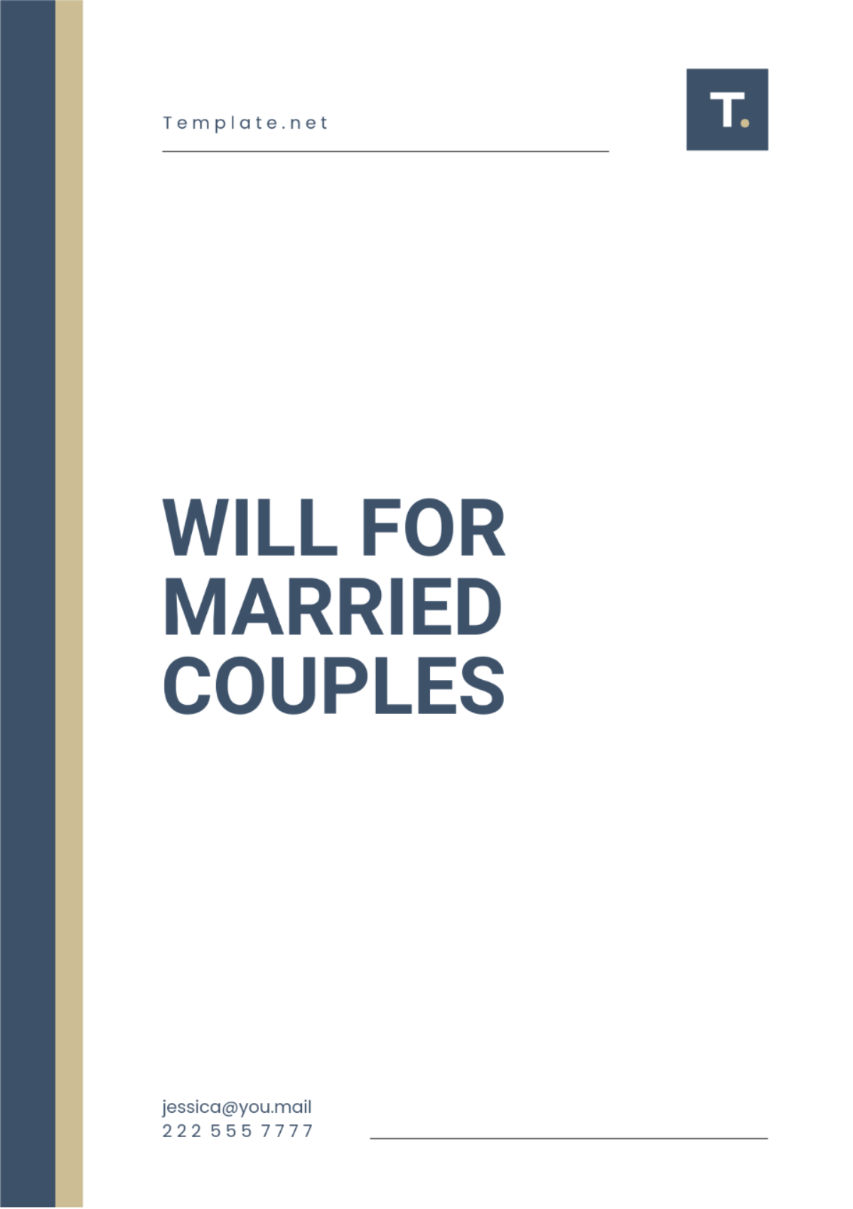 Will Template for Married Couples - Edit Online & Download