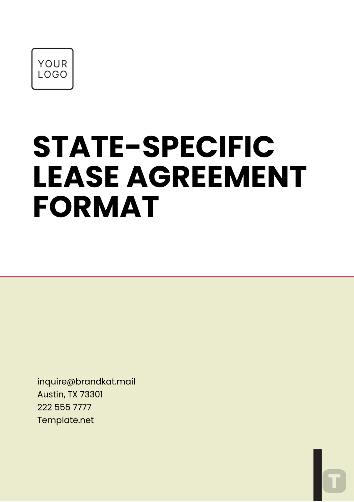 State-Specific Lease Agreement Format Template - Edit Online & Download