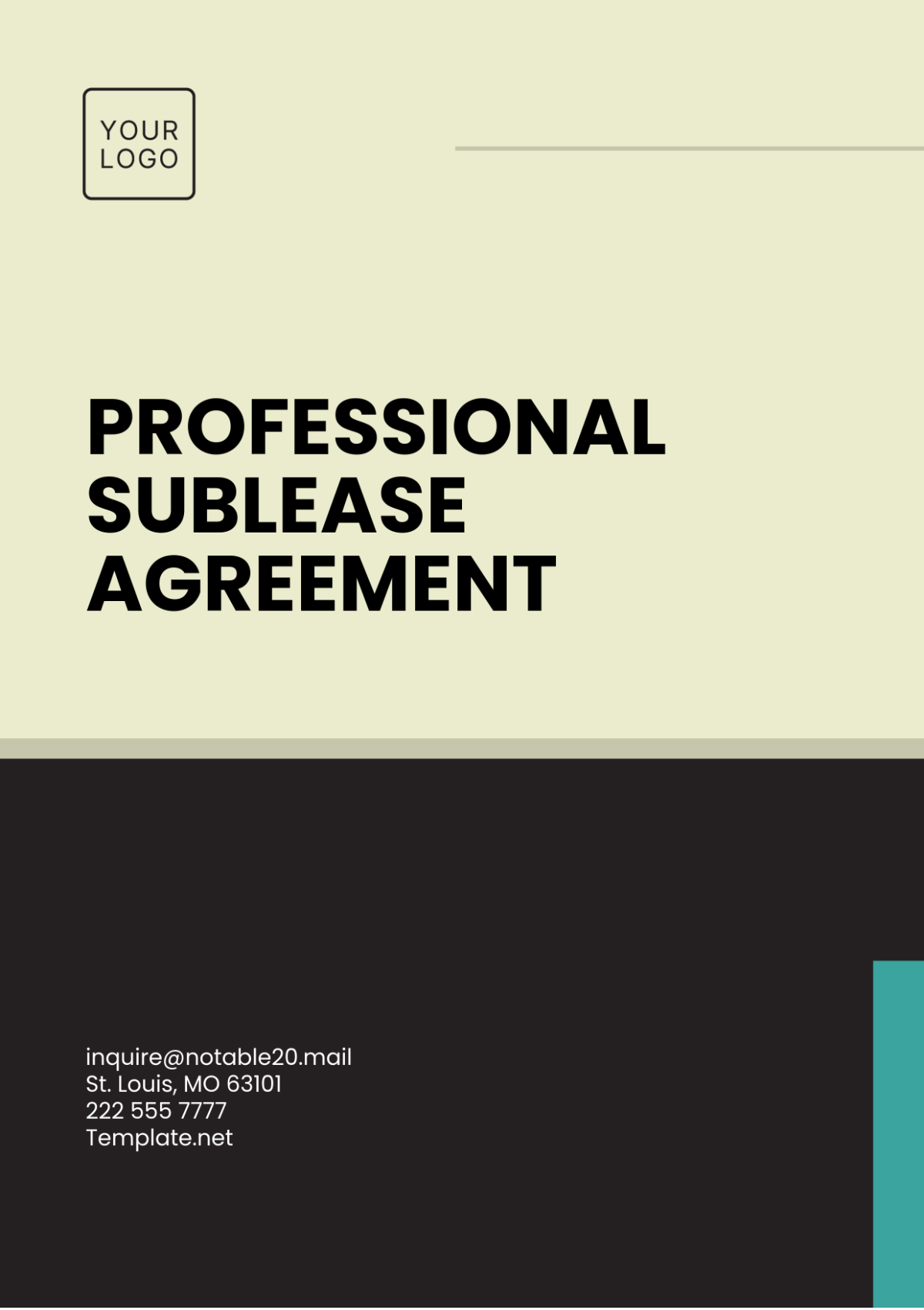 Professional Sublease Agreement Template - Edit Online & Download