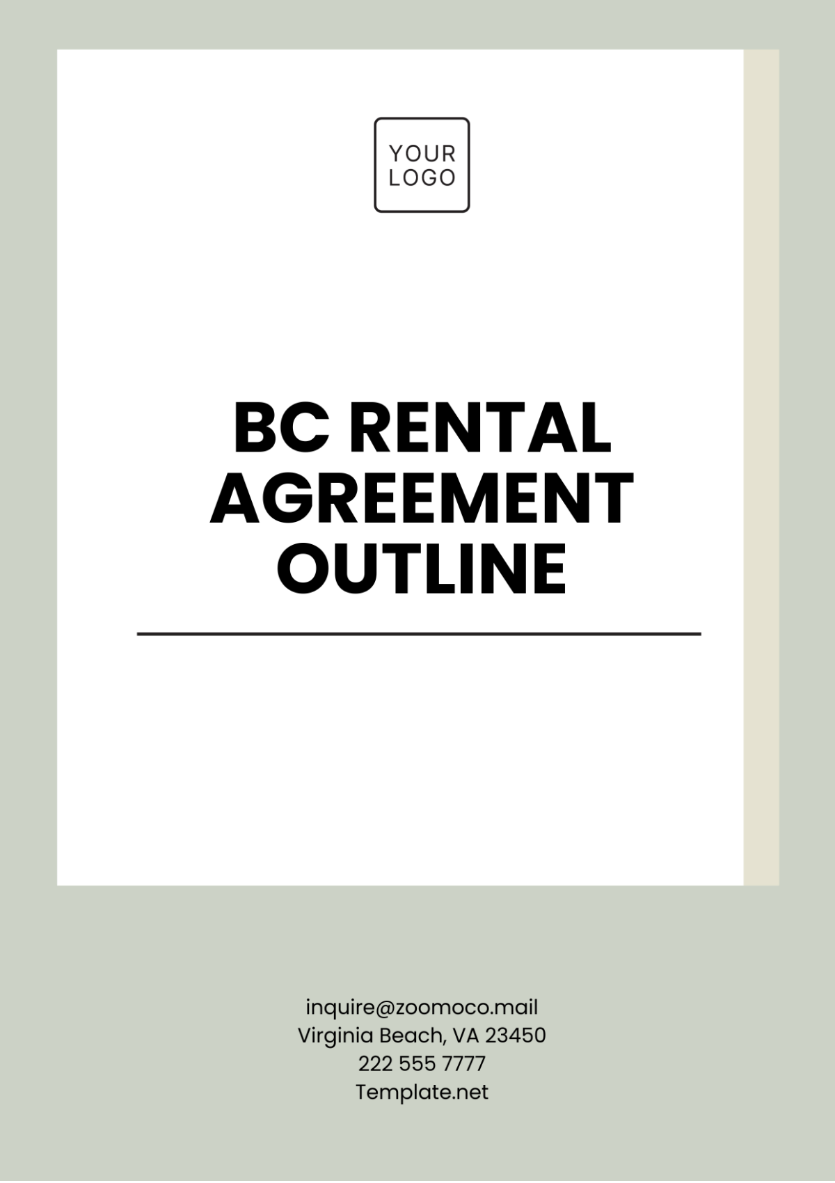 BC Rental Agreement Outline Template - Edit Online & Download