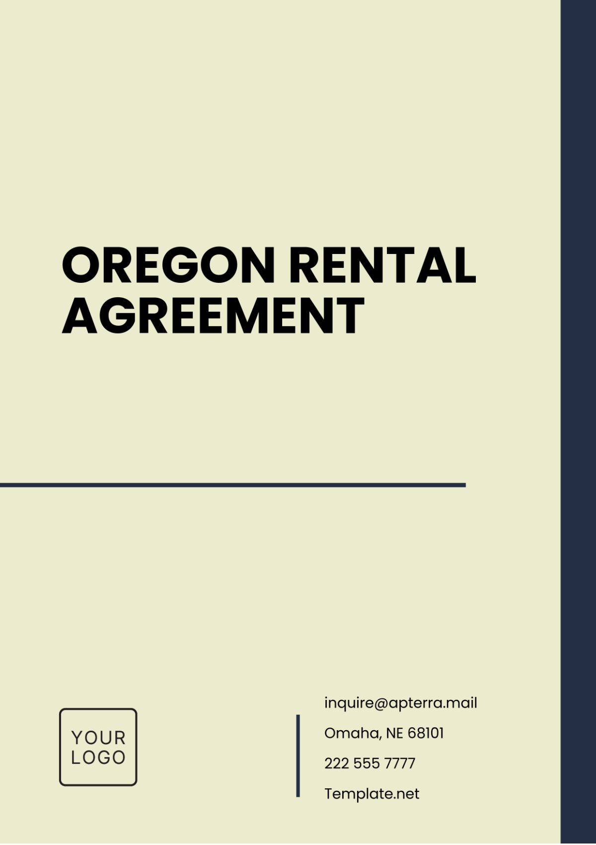 Oregon Rental Agreement Template - Edit Online & Download