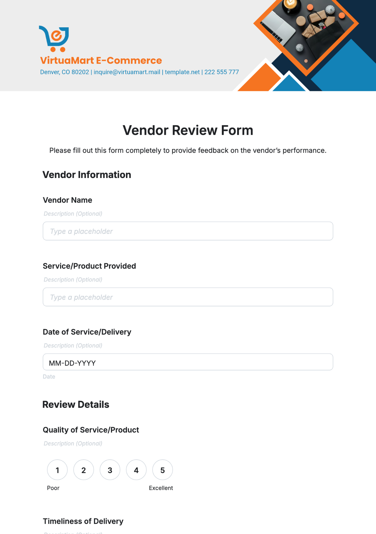 Free Supplier Information Form Template - Edit Online & Download ...