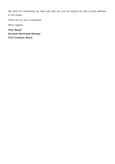 Free Late Payment Letter Template to Edit Online