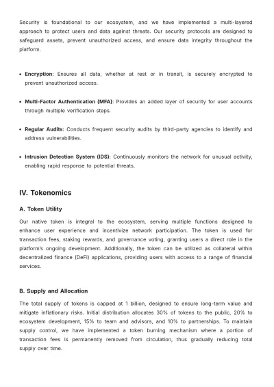 Free Cryptocurrency White Paper Template to Edit Online