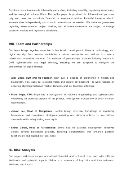 Free Cryptocurrency White Paper Template to Edit Online