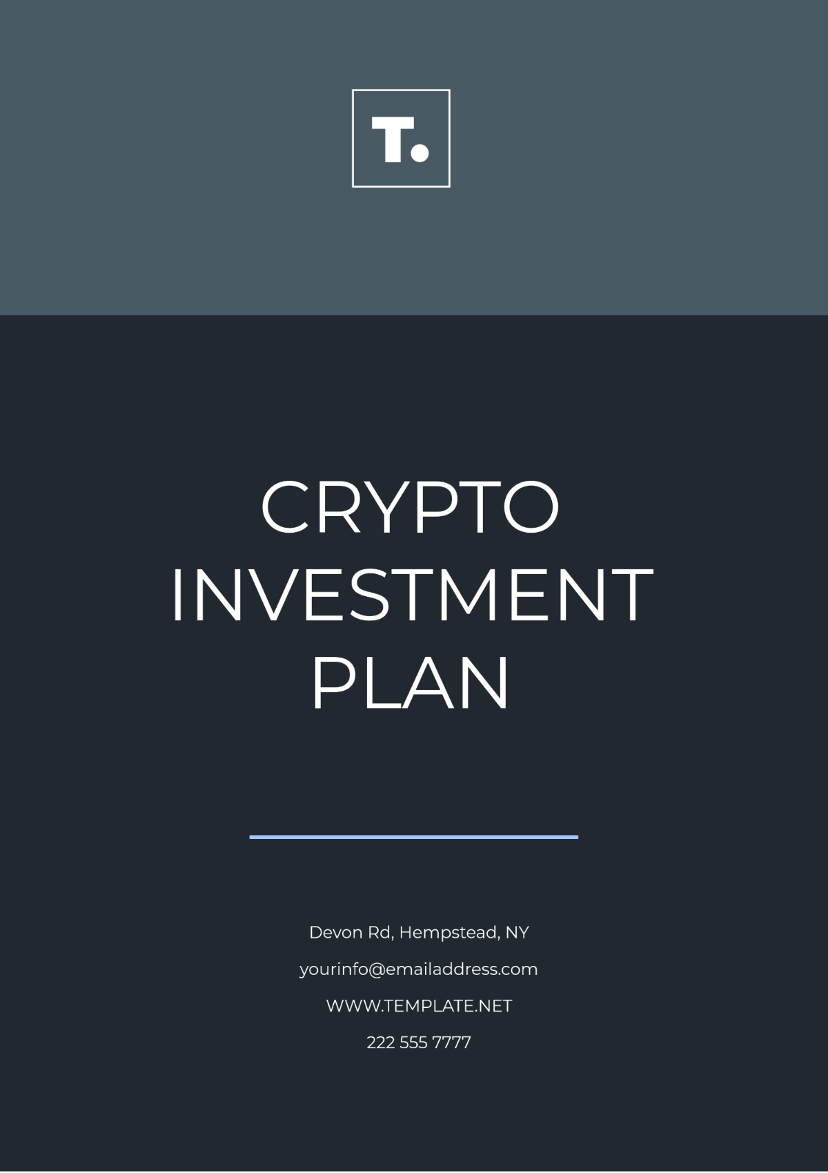 Crypto Investment Plan Template - Edit Online & Download