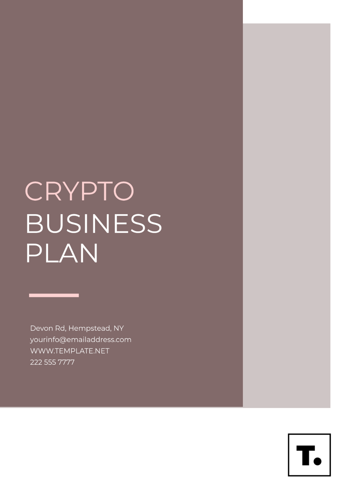 Crypto Business Plan Template - Edit Online & Download