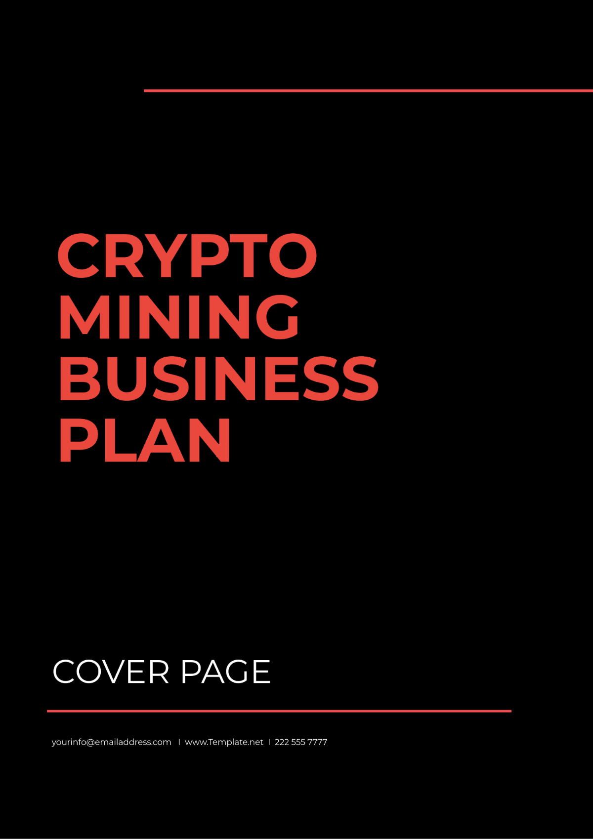 Crypto Mining Business Plan Template - Edit Online & Download