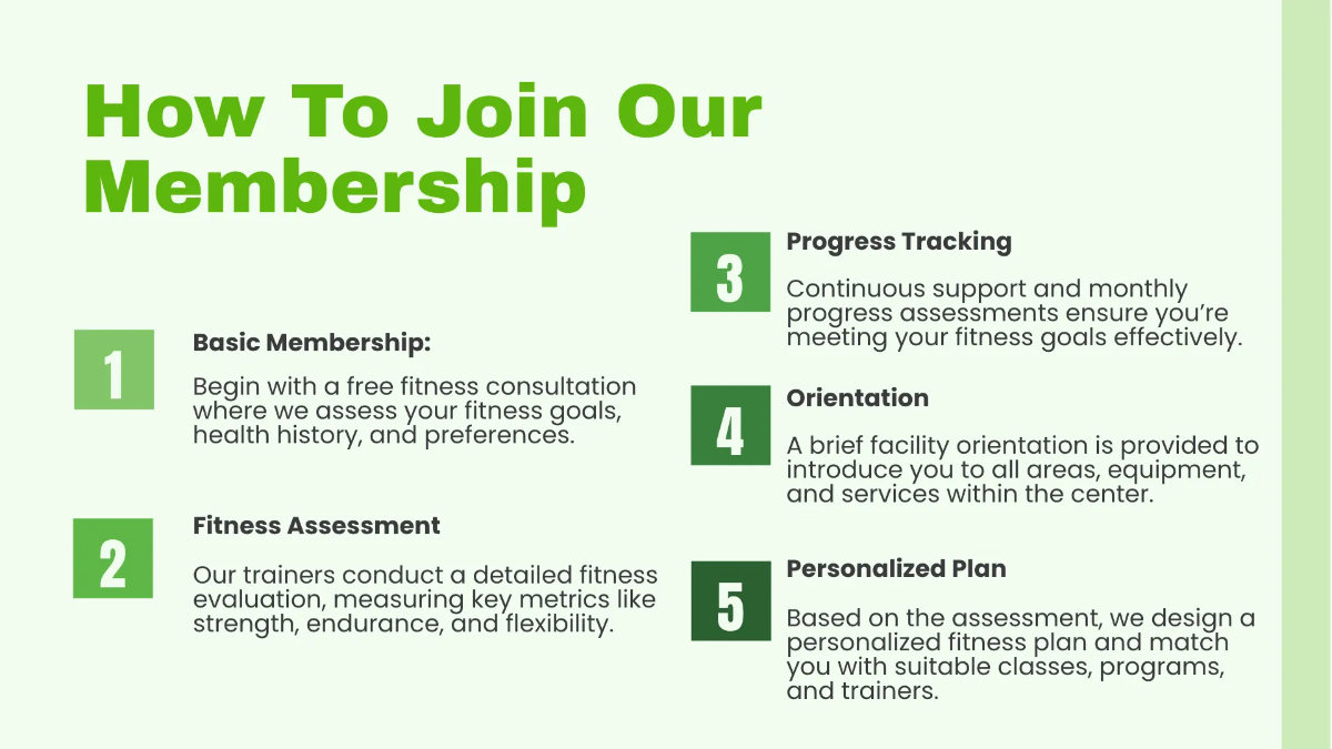 Free Fitness Center Presentation Template to Edit Online