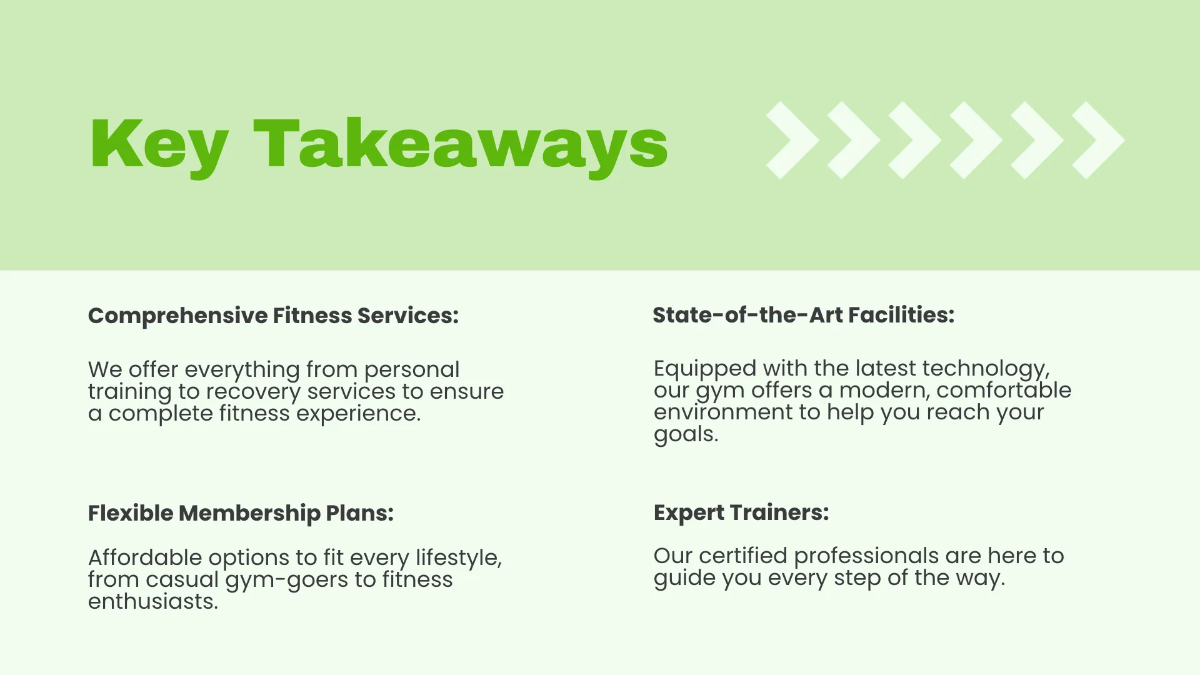 Free Fitness Center Presentation Template to Edit Online