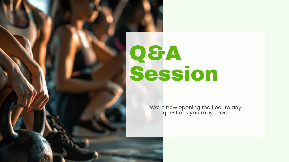 Free Fitness Center Presentation Template to Edit Online