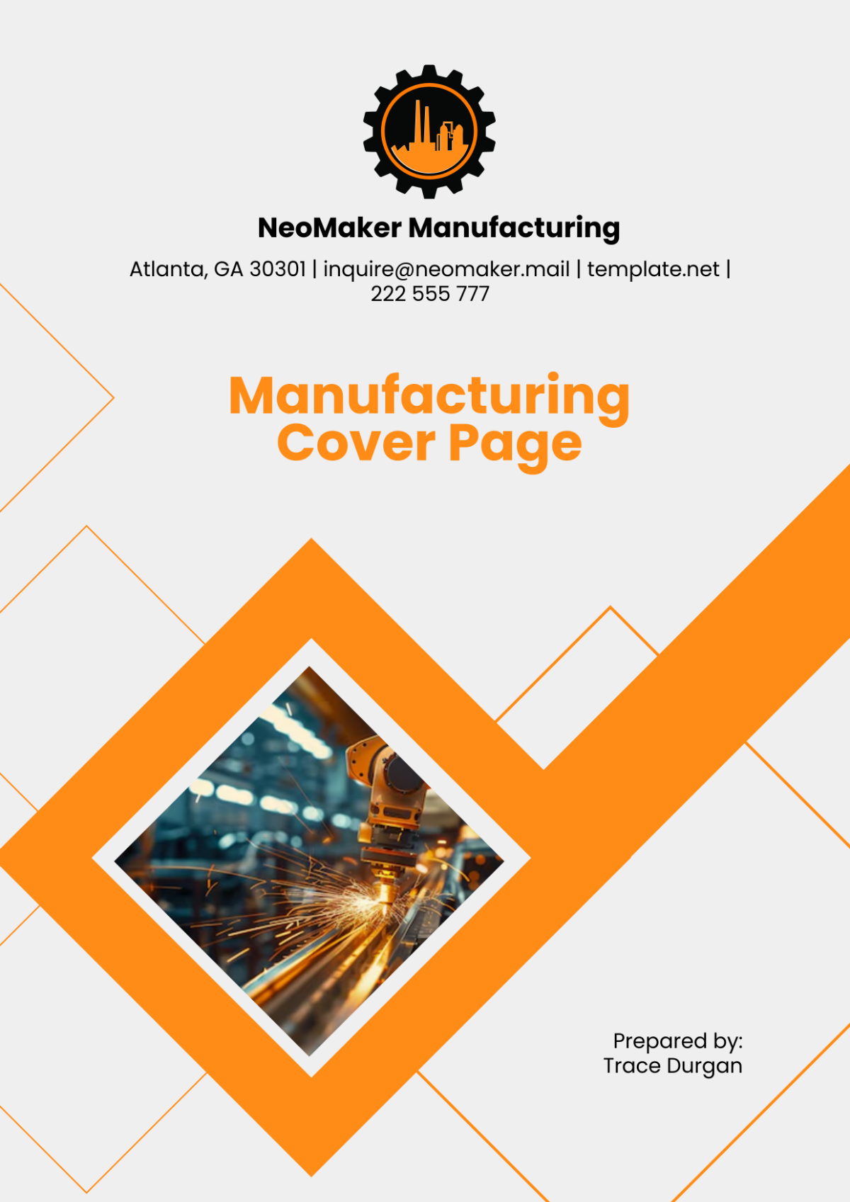 Manufacturing Cover Page