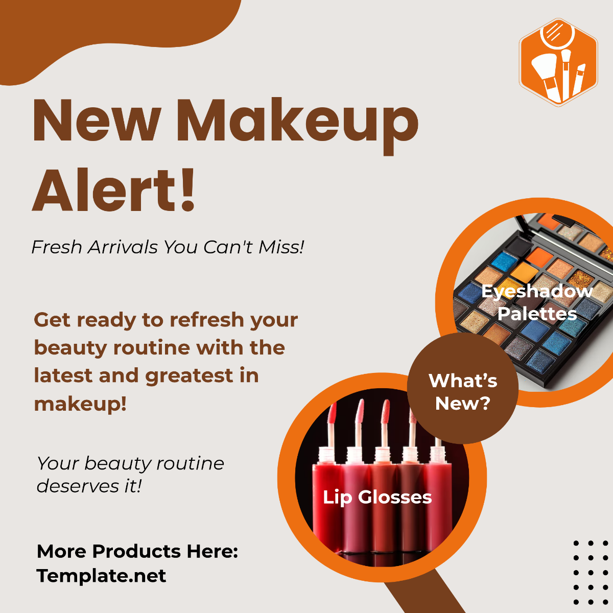 Cosmetic Store Social Media Post Template - Edit Online & Download