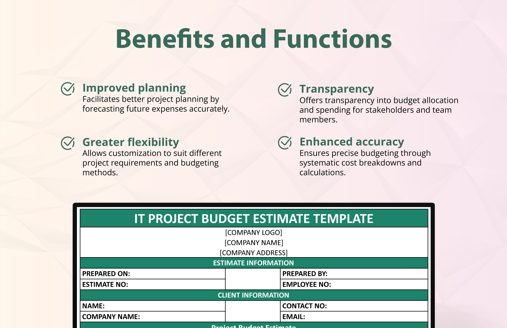 IT Project Budget Estimate Template