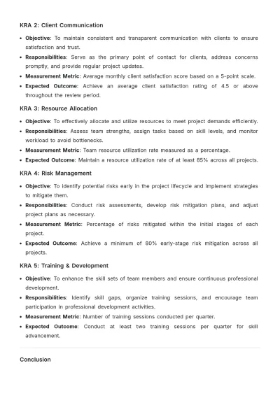 Free KRA Format Template to Edit Online