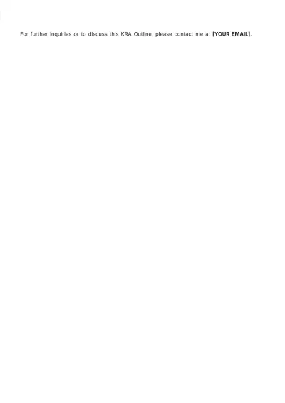 Free General KRA Outline Template to Edit Online