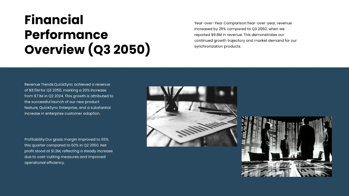 Free Board Report Presentation Template to Edit Online