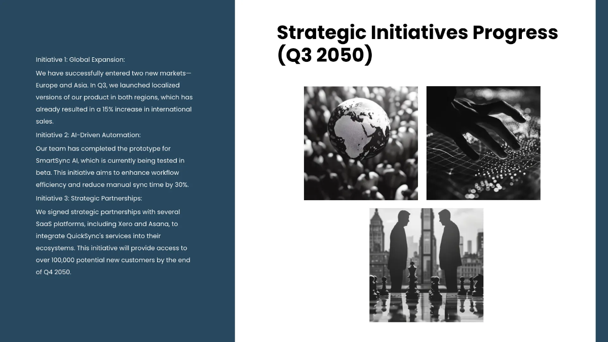 Free Board Report Presentation Template to Edit Online