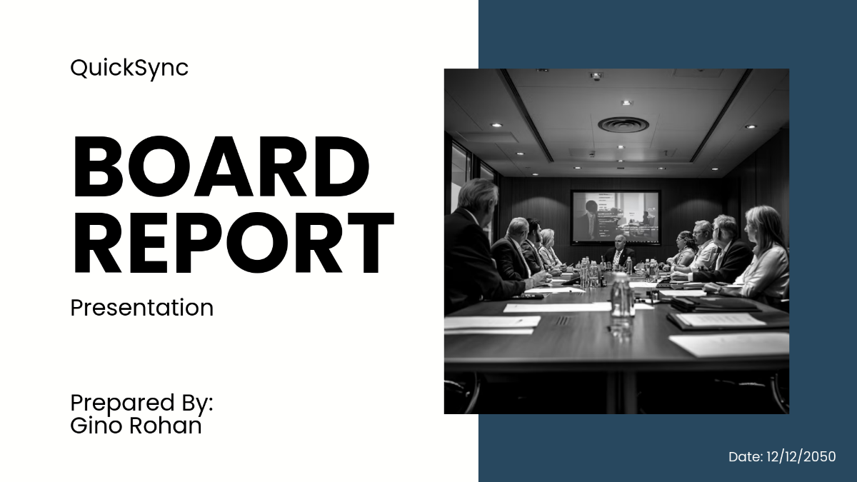 Board Report Presentation Template - Edit Online & Download