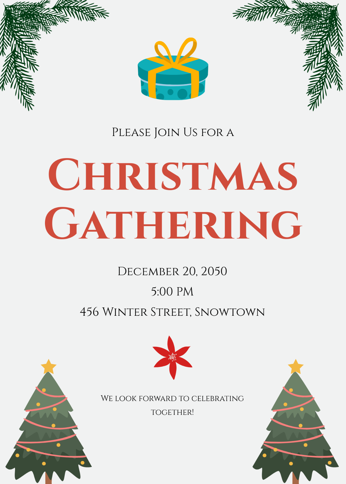 Editable Christmas Invitation Template