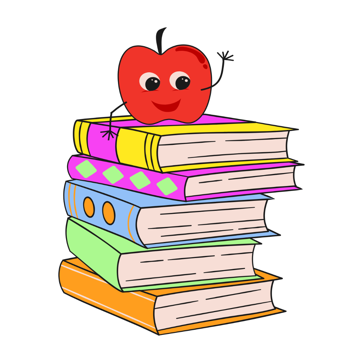 Stack of Books Clipart - Edit Online | Template.net