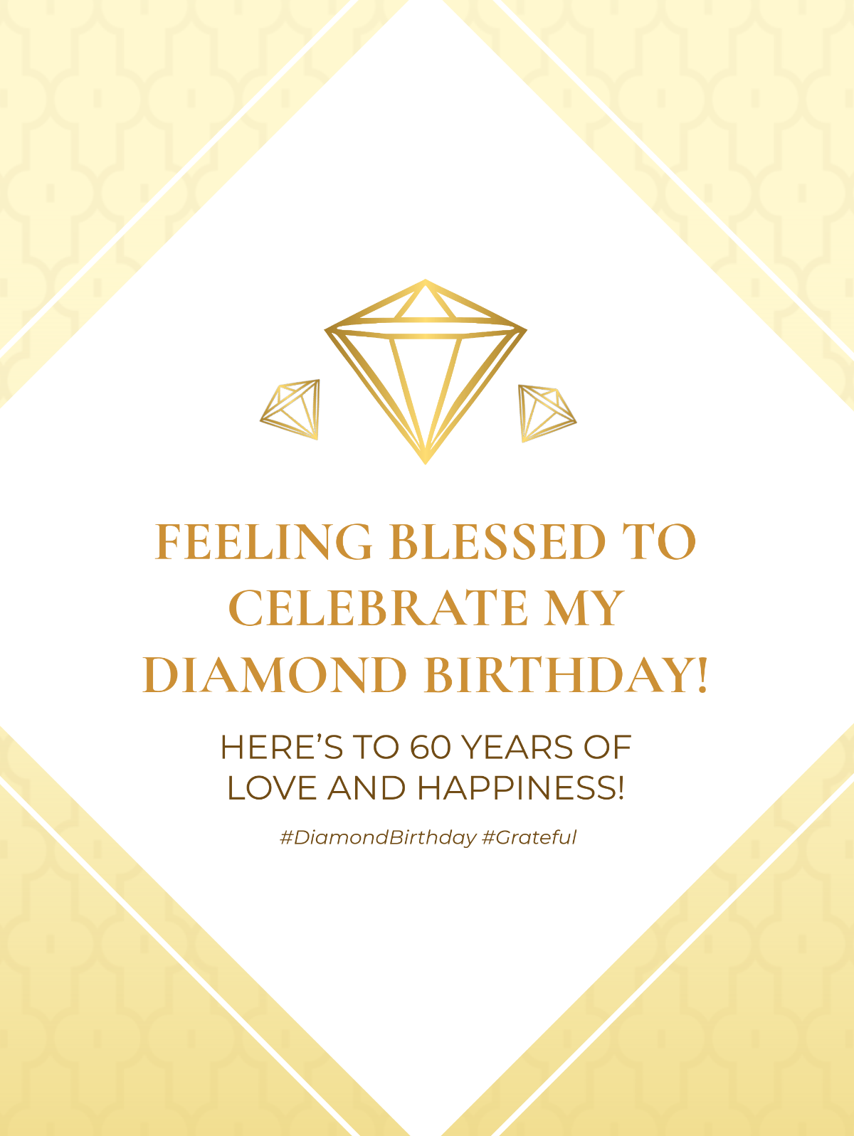 Diamond Birthday Threads Template - Edit Online & Download