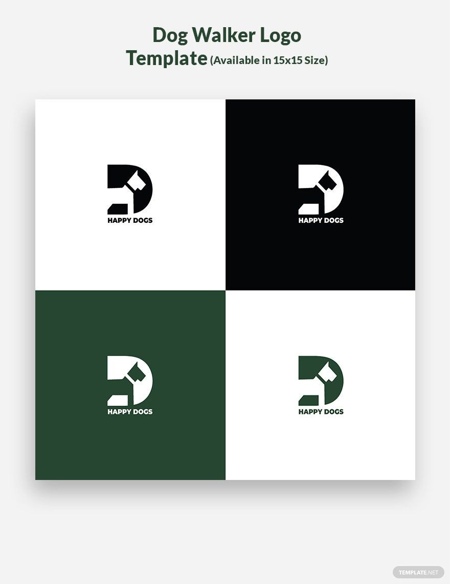 Dog Walker Logo Template In Illustrator Publisher InDesign Pages 