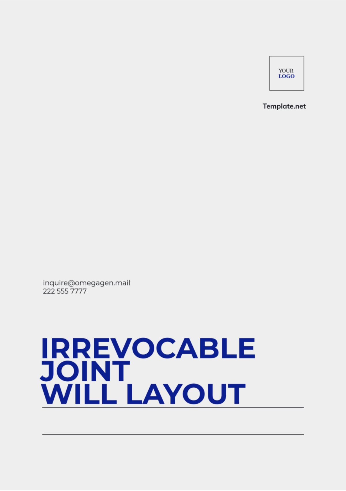 Irrevocable Joint Will Layout Template - Edit Online & Download