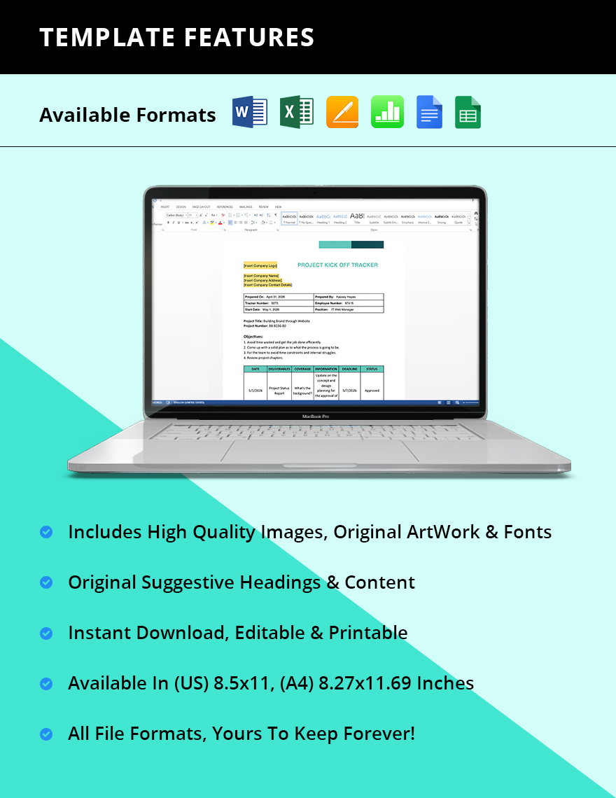 Project Kick Off Tracker Template