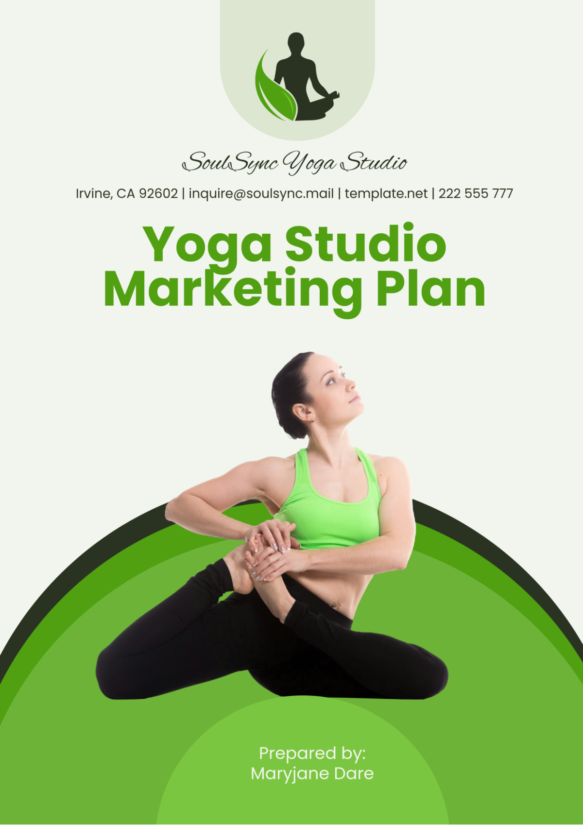 Yoga Studio Marketing Plan Template