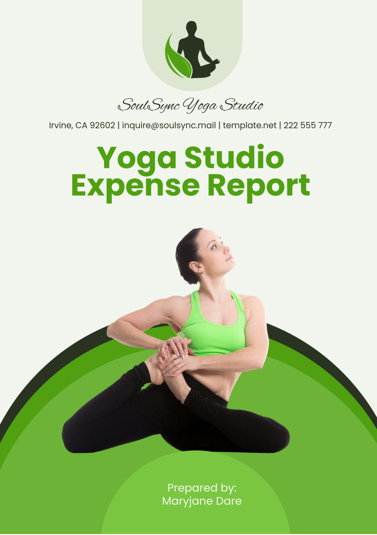 Yoga Studio Expense Report Template