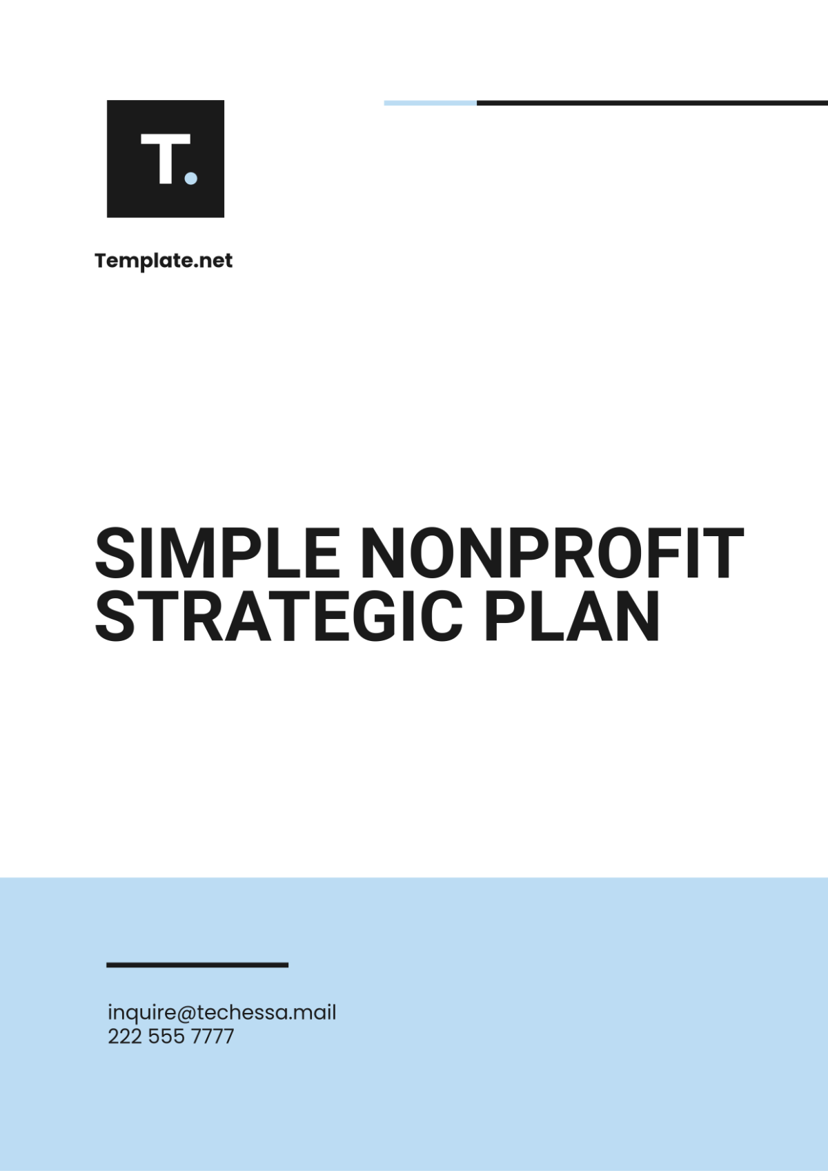 Simple Nonprofit Strategic Plan Template