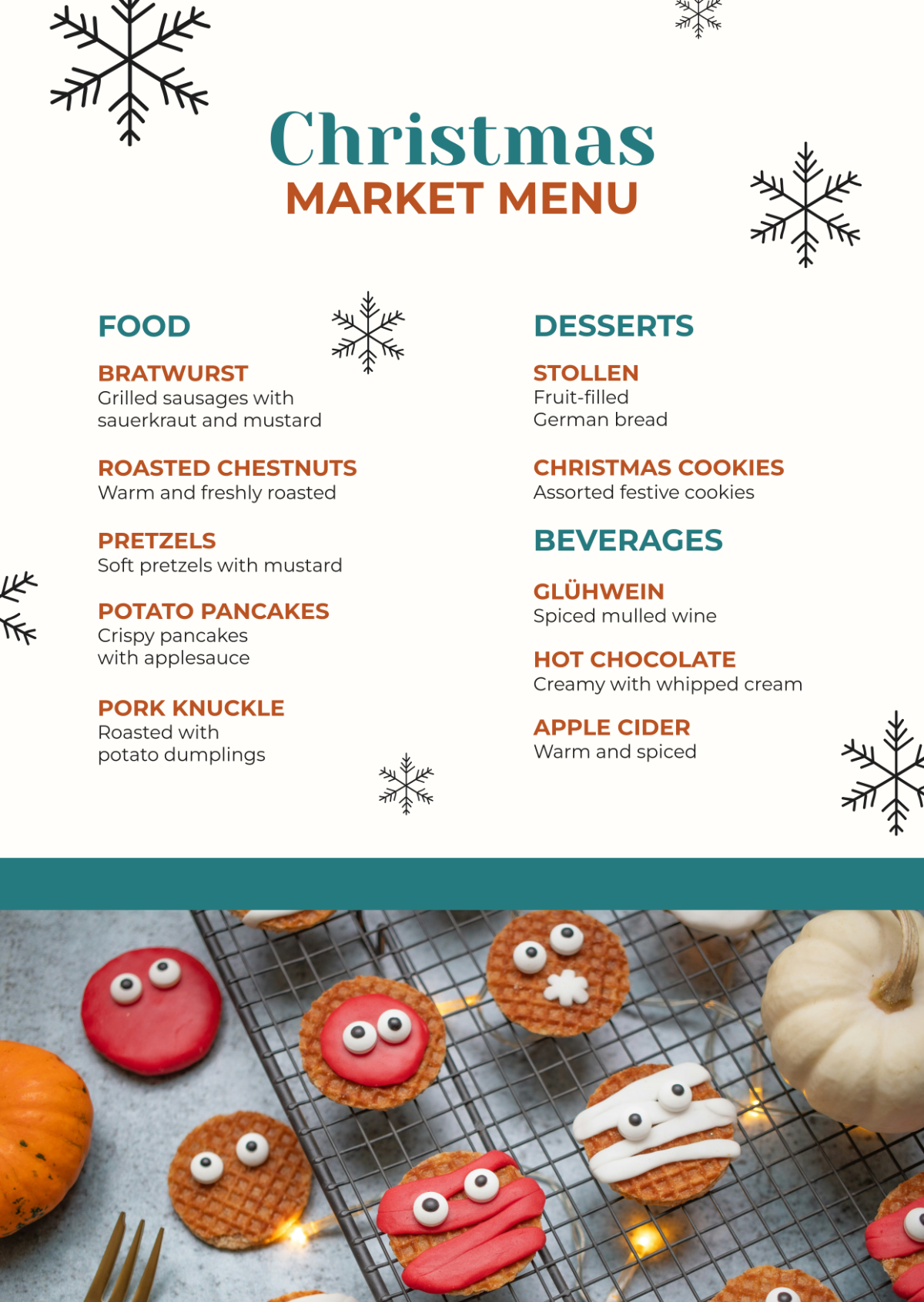 Christmas Market Menu Template